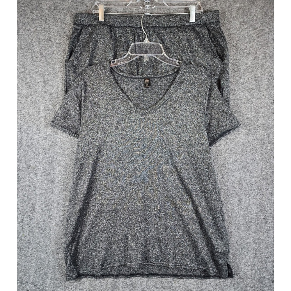 32 Degrees Pajama Set Womens XL Sleepwear Gray Heathered 2 Piece EUC